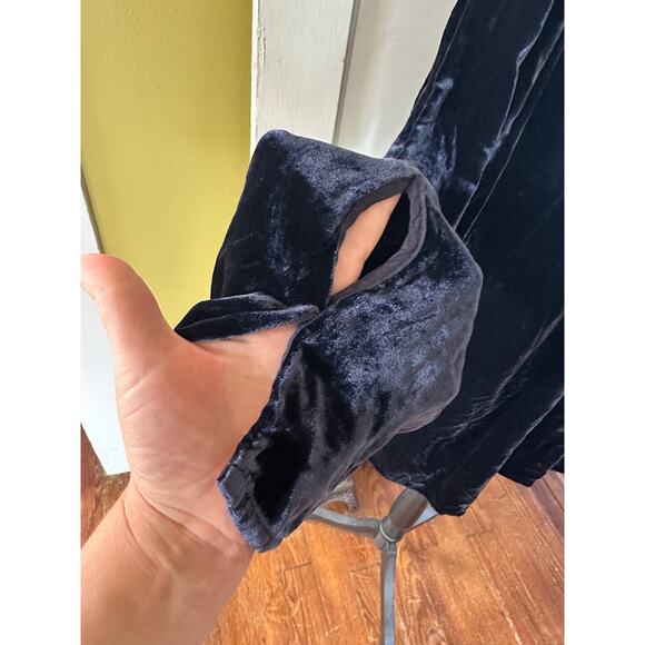 Johnny Was Los Angeles Holland Embroidered Tunic In Navy Blue Velvet 1X - Picture 8 of 15